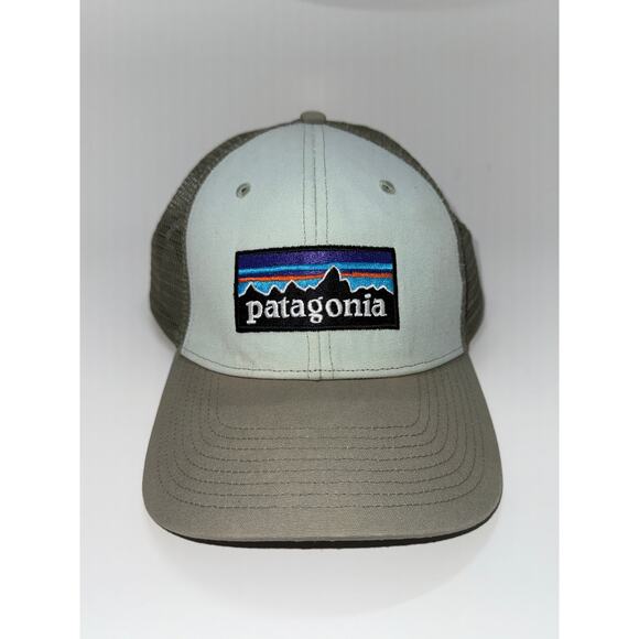Patagonia Hat Cap Snapback Trucker Mesh Gray Patch Embroidered Mens Outdoor - Picture 1 of 5